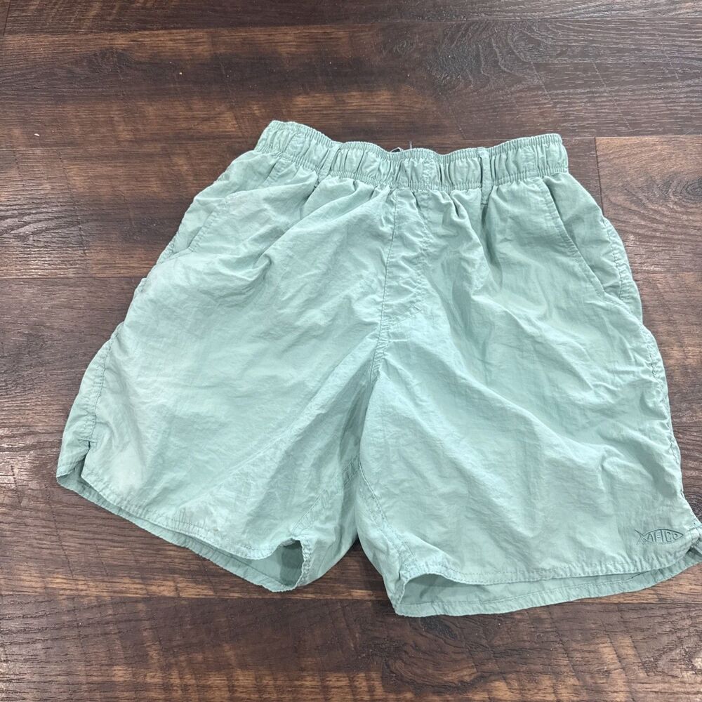 AFTCO Original Fishing Shorts Men's XL Blue Mesh Lined Nylon Swim Board Trunks